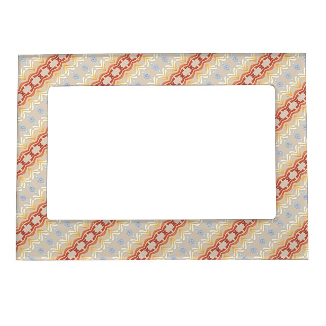 Ethnic african geometric pattern. magnetic picture frame (Front)