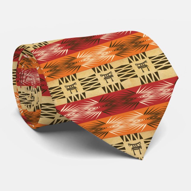 Ethnic african geometric pattern. neck tie (Rolled)