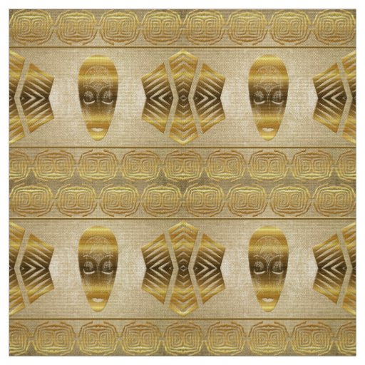 Ethnic african golden tribal pattern. fabric