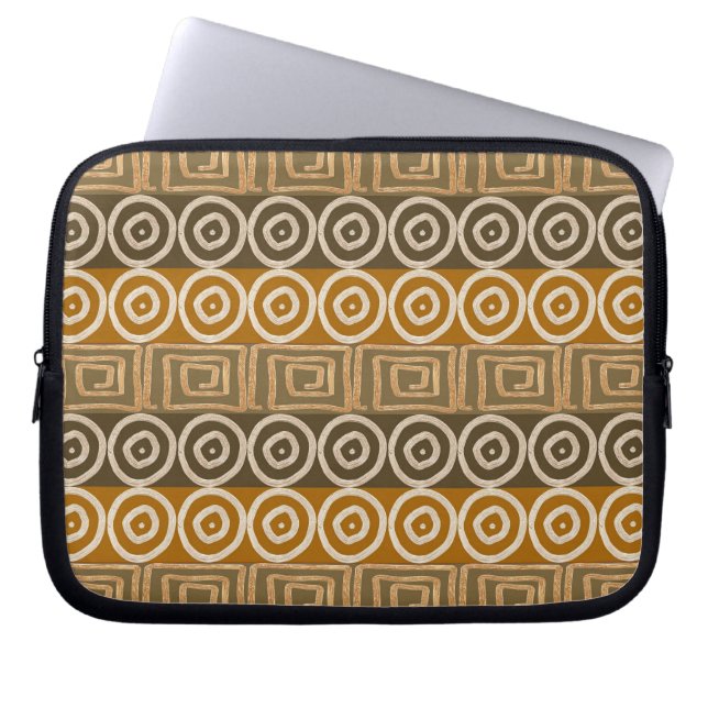 Ethnic african hand-drawn  pattern. laptop sleeve (Front)