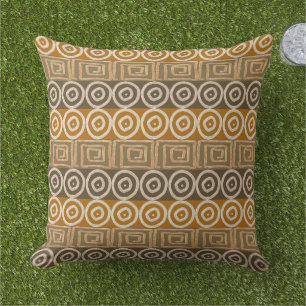 Ethnic african hand-drawn  pattern. outdoor pillow