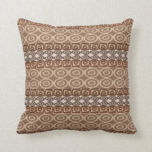 Ethnic african hand-drawn pattern. throw pillow