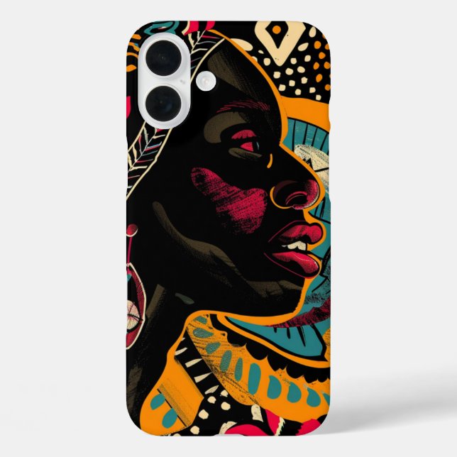 Ethnic African iPhone Case for 16 Plus iPhone (Back)