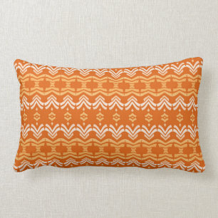 ethnic african orange pattern lumbar pillow