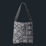 Ethnic African Pattern- Black and White #6 Crossbody Bag<br><div class="desc">Ethnic African Pattern- Black and White #6</div>