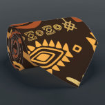 Ethnic African Pattern- browns and golds #11 Neck Tie<br><div class="desc">Ethnic African Pattern- browns and golds #11</div>