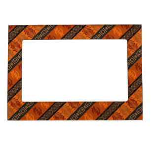 Ethnic African pattern with Adinkra simbols Magnetic Photo Frame