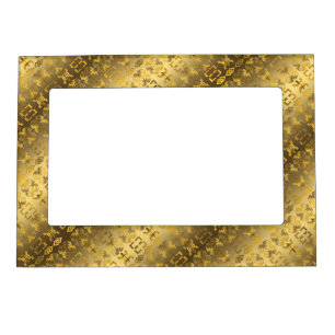 Ethnic African pattern with Adinkra simbols Magnetic Picture Frame