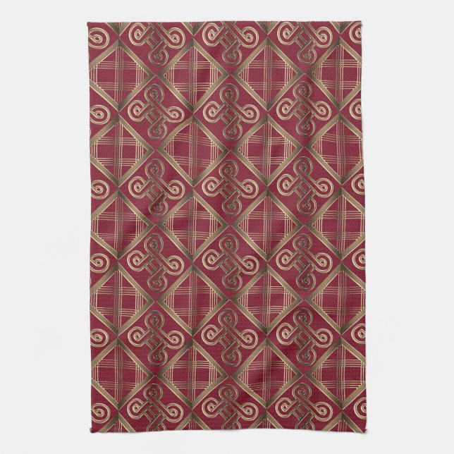 Ethnic African pattern with Adinkra simbols Towel (Vertical)