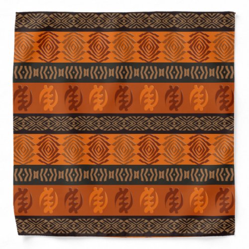 Ethnic African pattern with Adinkra symbols Bandana