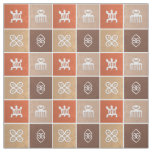 Ethnic African pattern with Adinkra symbols Fabric