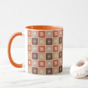 Ethnic African pattern with Adinkra symbols Mug