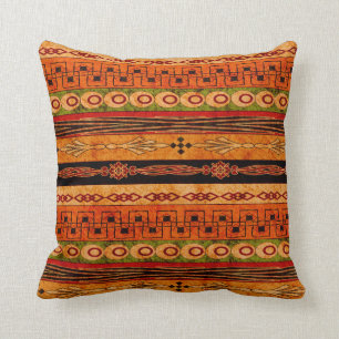 Ethnic African striped pattern. Throw Pillow