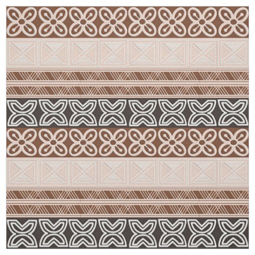 Ethnic African Stripes Adinkra Symbols Fabric