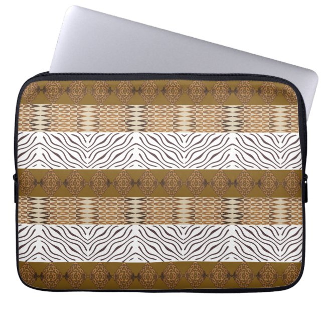 ethnic african stripes  seamless pattern laptop sleeve (Front)