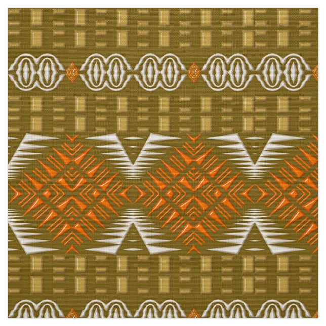 ethnic african tribal geometric pattern fabric (Swatch)