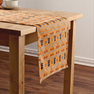Ethnic african tribal geometric pattern short table runner