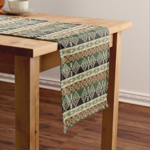 Ethnic african tribal geometric pattern short table runner