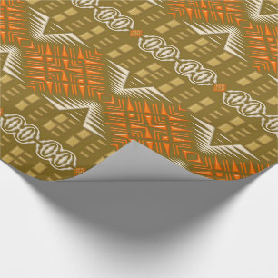 ethnic african tribal geometric pattern wrapping paper