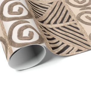 Ethnic African Tribal Geometric Wrapping Paper