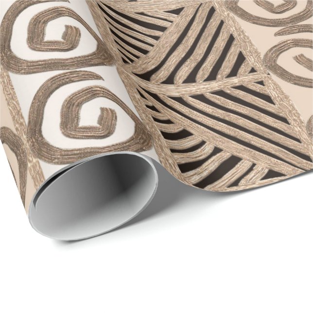 Ethnic African Tribal  Geometric Wrapping Paper (Roll Corner)