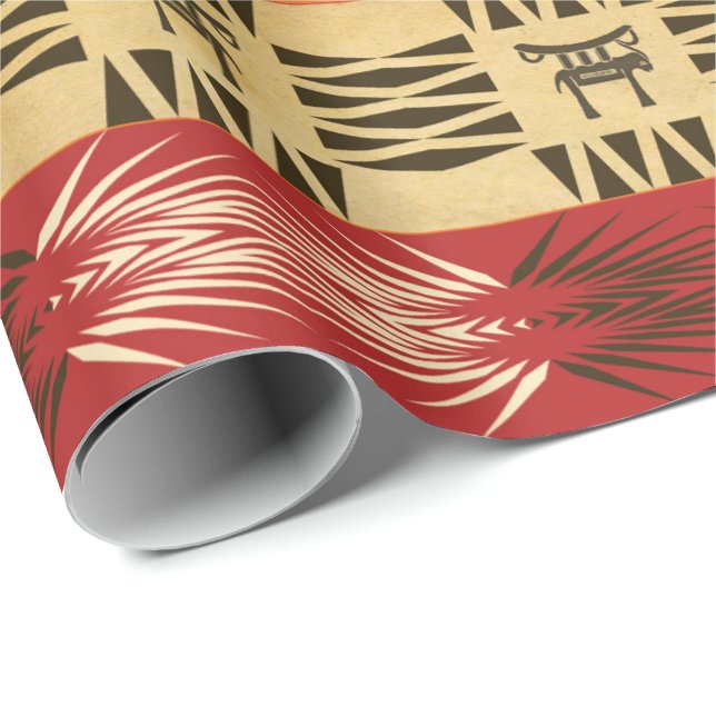 Ethnic African Tribal  Geometric Wrapping Paper (Roll Corner)