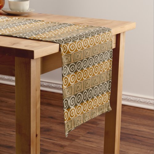 Ethnic african tribal hand_drawing  pattern short table runner