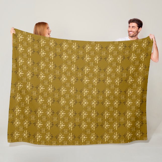 ethnic african tribal pattern.Adinkra. Fleece Blan Blanket (In Situ)