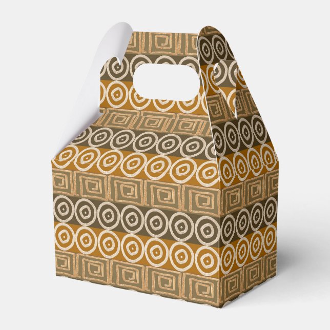 Ethnic African Tribal Pattern Favor Boxes (Front Side)