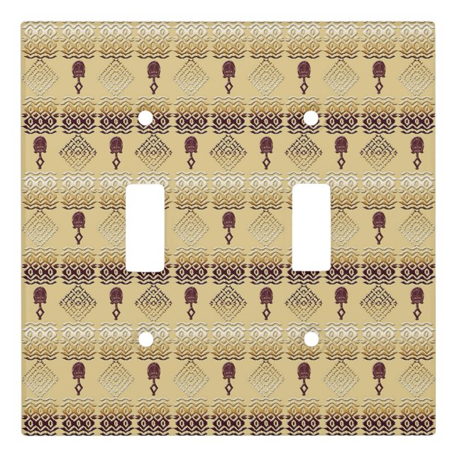 ethnic african tribal pattern light switch cover (Front)
