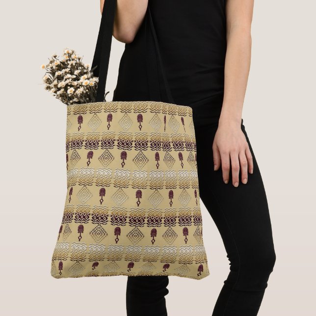 ethnic african tribal pattern tote bag (Close Up)