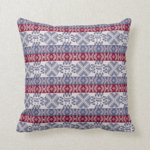 Ethnic african tribal pattern with  simbols throw pillow
