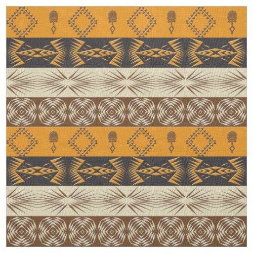 Ethnic African tribal striped pattern Fabric