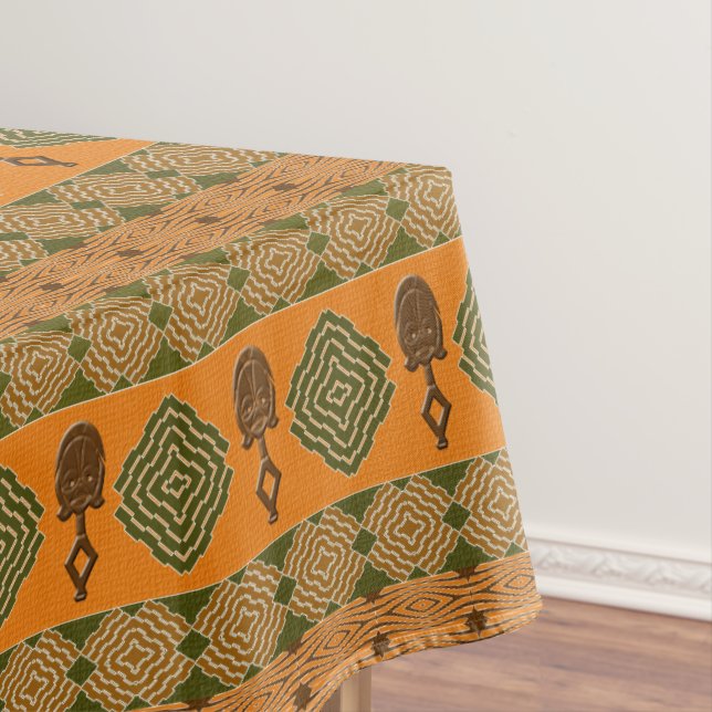 Ethnic african tribal striped pattern. tablecloth (In Situ)