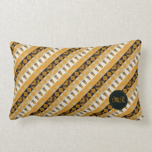 ethnic African Tribal Stripes pattern Lumbar Pillow
