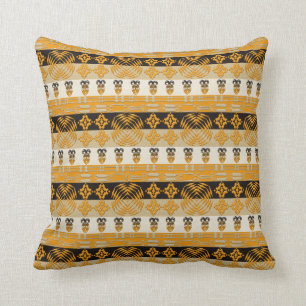 ethnic African Tribal Stripes pattern Throw Pillow