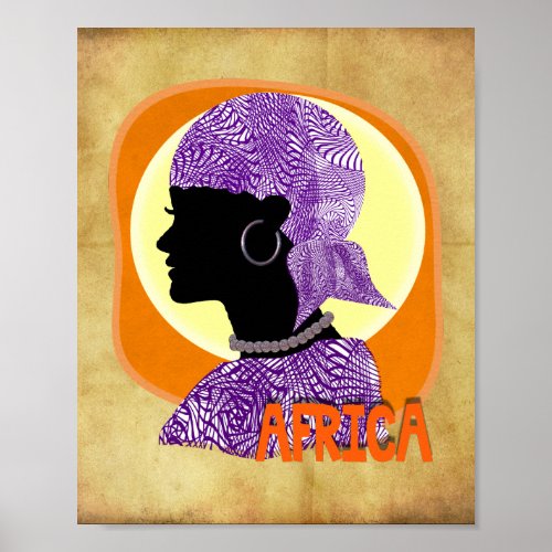 Ethnic African Tribal Woman Poster
