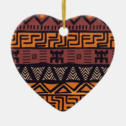 Ethnic African Vibes In Bohemian Style Ceramic Ornament