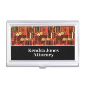 Business card case sheet steel, Floral pattern