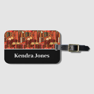 Ethnic Afrocentric Kente Tribal Pattern Luggage Luggage Tag