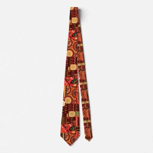 Ethnic Afrocentric Kente Tribal Pattern Neck Tie