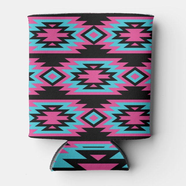Ethnic American Indian: Aztec Motifs. Can Cooler (Front)