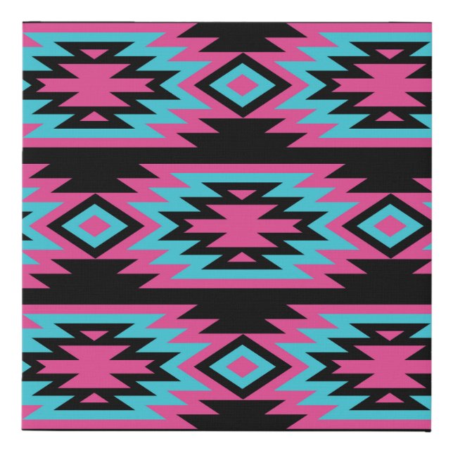 Ethnic American Indian: Aztec Motifs. Faux Canvas Print (Front)