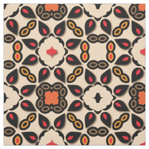 Ethnic Arabesque Geometric Boho Chic Pattern Fabric