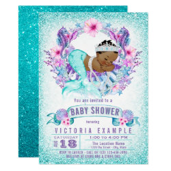 Ethnic Baby Mermaid Baby Shower Invitation