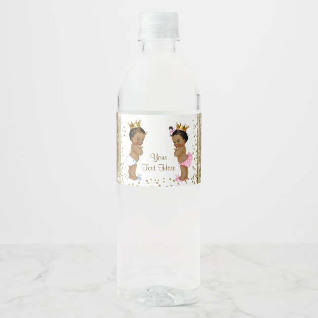 Ethnic Baby Shower Water Bottle Labels (Front)
