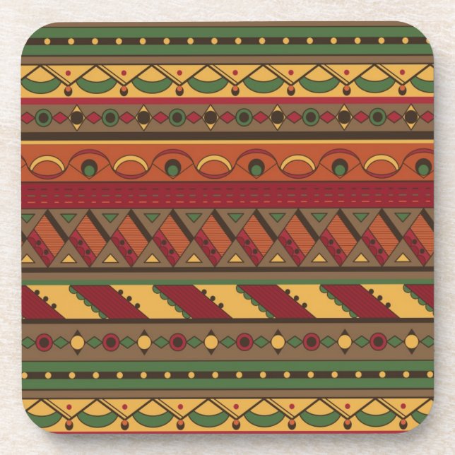Ethnic background beverage coaster (Front)