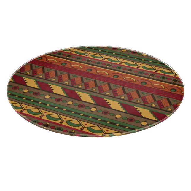 Ethnic background cutting board (Corner)