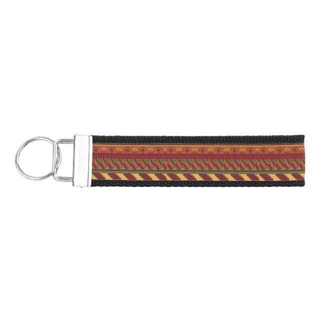 Ethnic background wrist keychain (Keys on Left)