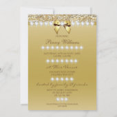 Ethnic Ballerina Gold Faux Diamonds Baby Shower Invitation (Back)